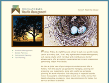 Tablet Screenshot of highlandparkwealth.com